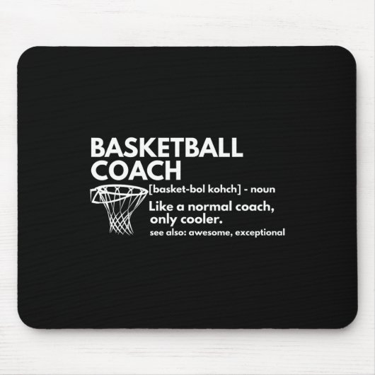 Leuke Basketbal Coach Definitie Coaching Gift Muismat (Voorkant)
