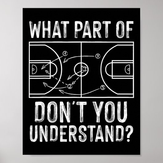 Leuke basketbal Coach Design Mannen Vrouwen Ball G Poster (Voorkant)