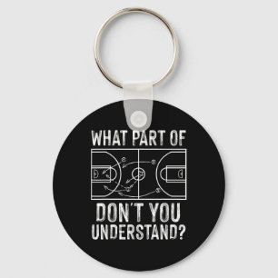 Leuke basketbal Coach Design Mannen Vrouwen Ball G Sleutelhanger