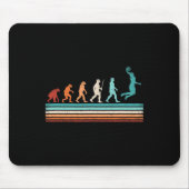 Leuke Basketbal Evolution Retro Basketbalspeler Muismat (Voorkant)