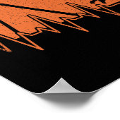 Leuke basketbal hartslag basketballer poster (Hoek)