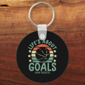Leuke basketbal jongens levens over doelen en assi sleutelhanger (Voorkant)