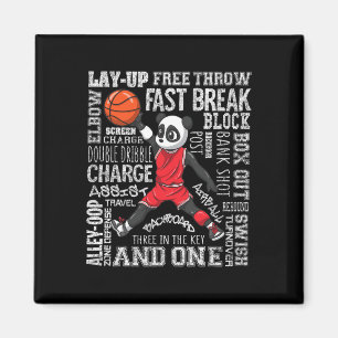 Leuke basketbal jongens meisjes Schattigee panda c Magneet