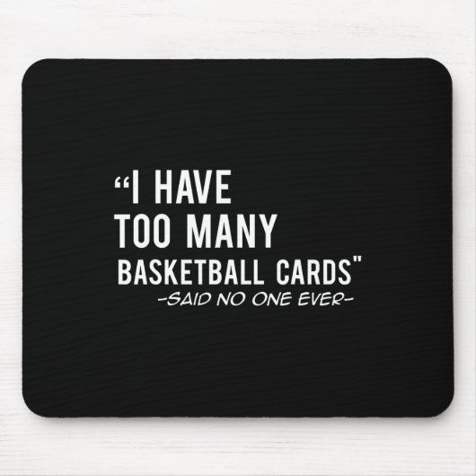 Leuke Basketbal Kaarten Collector Gift Muismat (Voorkant)