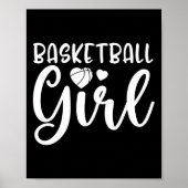 Leuke basketbal meisje basketbal liefhebber poster (Voorkant)