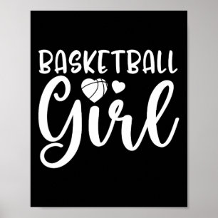 Leuke basketbal meisje basketbal liefhebber poster