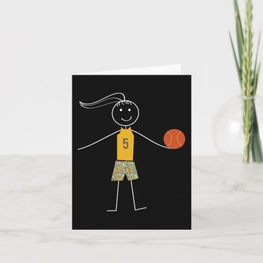 Leuke Basketbal Meisjes Basketbal Speler Kaart (Voorkant)