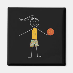 Leuke Basketbal Meisjes Basketbal Speler Magneet