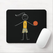 Leuke Basketbal Meisjes Basketbal Speler Muismat (Met muis)