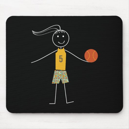 Leuke Basketbal Meisjes Basketbal Speler Muismat (Voorkant)