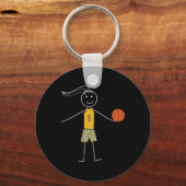 Leuke Basketbal Meisjes Basketbal Speler Sleutelhanger (Voorkant)