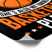 Leuke basketbal ouder Ze is mijn favoriete basketb Poster (Hoek)