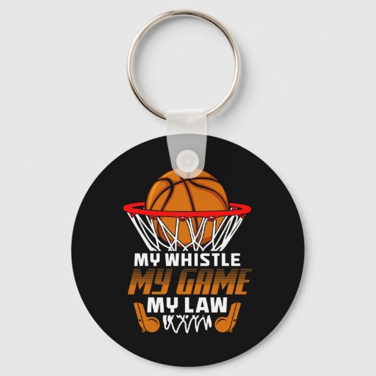 Leuke basketbal scheidsrechter citaten Gift I Hoop Sleutelhanger (Voorkant)