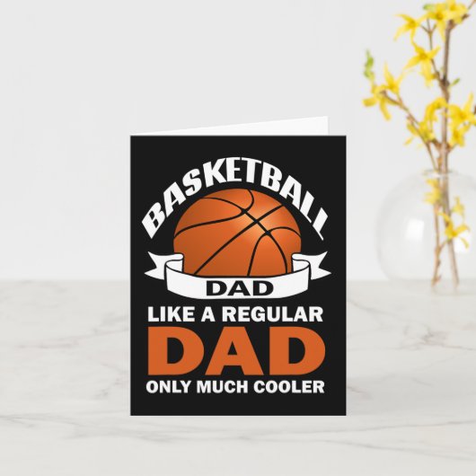 Leuke basketbal vader als een gewone vader alleen  kaart (Gele Bloem)