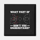 Leuke basketbalcoach voor mannen vrouwen tactisch magneet (Voorkant)