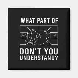 Leuke basketbalcoach voor mannen vrouwen tactisch  magneet