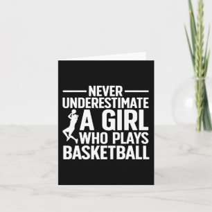 Leuke basketbalkunst voor meisjes Jeugd Tiener bas Kaart