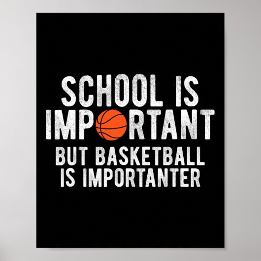Leuke basketbalschool is een belangrijke bal poster (Voorkant)