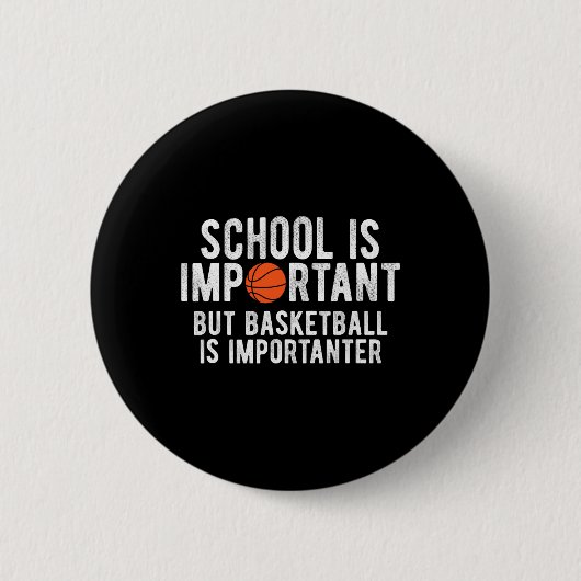 Leuke basketbalschool is een belangrijke bal ronde button 5,7 cm (Voorkant)