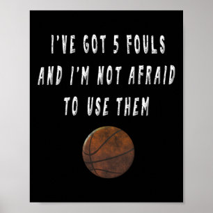 Leuke basketbalspeler Trash Talking T - shirts Coa Poster