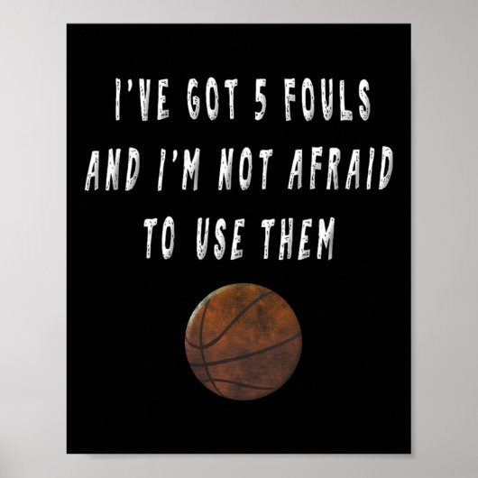 Leuke basketbalspeler Trash Talking T - shirts Coa Poster (Voorkant)