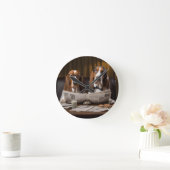 Leuke basset hounds lezen krant ronde klok (Huis)