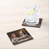 Leuke basset hounds lezen van het nieuws Trivet Kartonnen Onderzetters (Insitu)