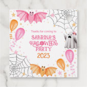 Leuke Bats en Geesten Pastel Halloween Party Bedankjes Labels (Achterkant)