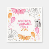 Leuke Bats en Geesten Pastel Halloween Party Servet (Voorkant)