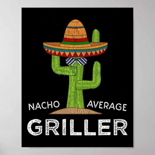Leuke BBQ Grill Lover Humor Griller Gezegde Funny Poster (Voorkant)