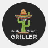 Leuke BBQ Grill Lover Humor Griller Gezegde Funny  Ronde Sticker (Voorkant)