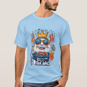 Leuke BBQ-koning papa grappen T-shirt