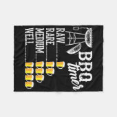 Leuke Bbq-timer Rauw Zeldzaam Medium Goed Grappig Fleece Deken (Voorkant (Horizontaal))