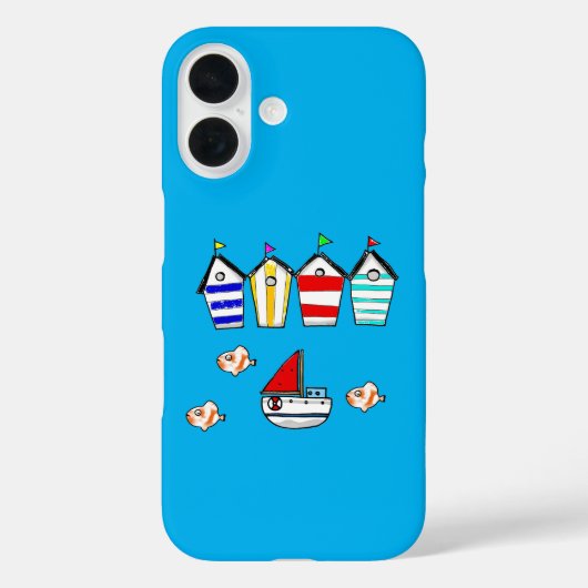 Leuke Beach House & zee Boat Case-Mate iPhone Case (Achterkant)
