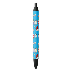 Leuke Beach House & zee Boat Zwarte Inkt Pen