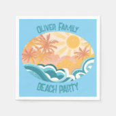 Leuke Beach Waves Sunshine Blue Surf Party Servet (Voorkant)