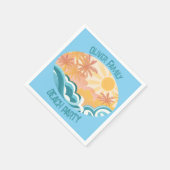 Leuke Beach Waves Sunshine Blue Surf Party Servet (Hoek)