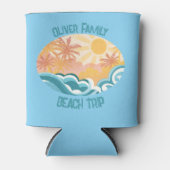Leuke Beach Waves Sunshine Blue Surfer Blikjeskoeler (Voorkant)