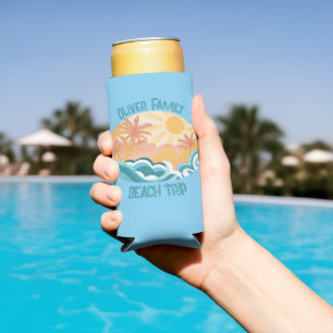 Leuke  Beach Waves Sunshine Blue Surfer Seltzer Blikjeskoeler
