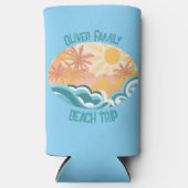 Leuke  Beach Waves Sunshine Blue Surfer Seltzer Blikjeskoeler (Voorkant)