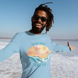 Leuke  Beach Waves Sunshine Surf Lange mouw T-shirt