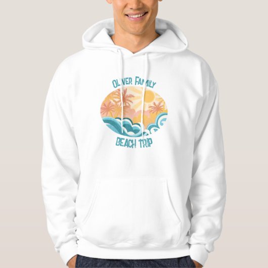 Leuke  Beach Waves Sunshine Surfer Trip Hoodie (Voorkant)