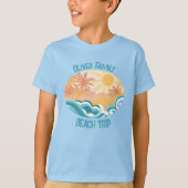 Leuke  Beach Waves Sunshine Vakantie Kinder T-shirt (Voorkant)