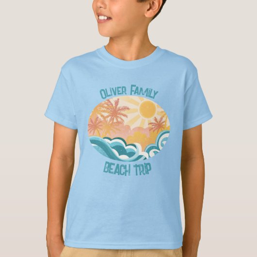 Leuke  Beach Waves Sunshine Vakantie Kinder T-shirt (Voorkant)