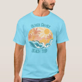 Leuke Beach Waves Sunshine Zomervakantie T-shirt (Voorkant)