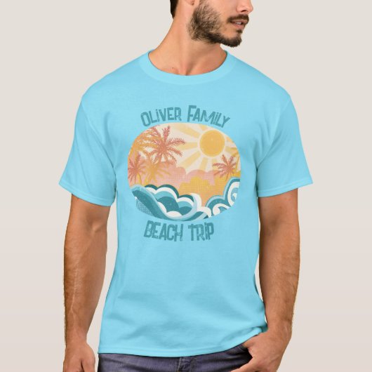 Leuke Beach Waves Sunshine Zomervakantie T-shirt (Voorkant)