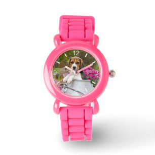 Leuke Beagle Dog Puppy Churn Strapwatch wijzerplaa Horloge