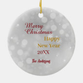 Leuke Beagle Hond Verpakt in Kerstverlichting Keramisch Ornament (Achterkant)