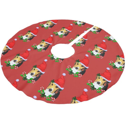 Leuke Beagle Kerstmis Merry Kerstboom Rok (Gekanteld)