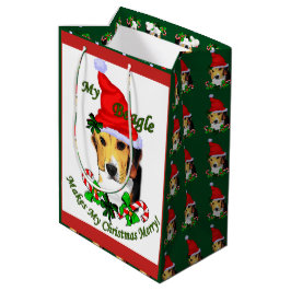 Leuke Beagle Kerstmis Merry Medium Cadeauzakje